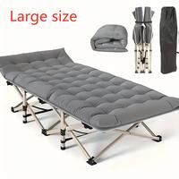 1pc 75in Extra-Large Double-Sided Mattress Foldable Sports & Outdoor Bed, Portable Heavy-Duty Stadium Guest Bed with Tote Bag...