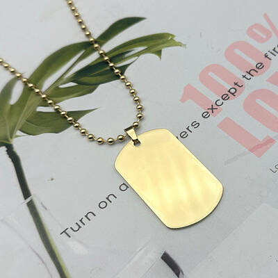 Stainless Steel Military Dog Tag Pendant Necklaces