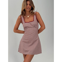 Dasha Mini Dress Red Check