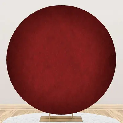 Round Red Solid Abstract Texture Birthday Backdrop - Aperturee