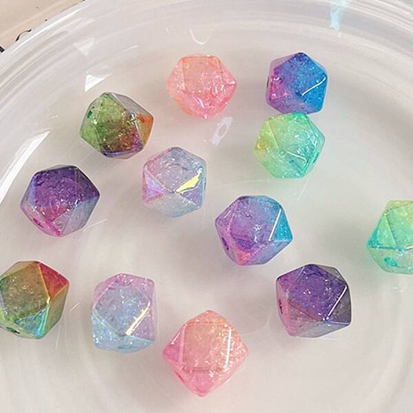 Transparent Crackle Acrylic Beads