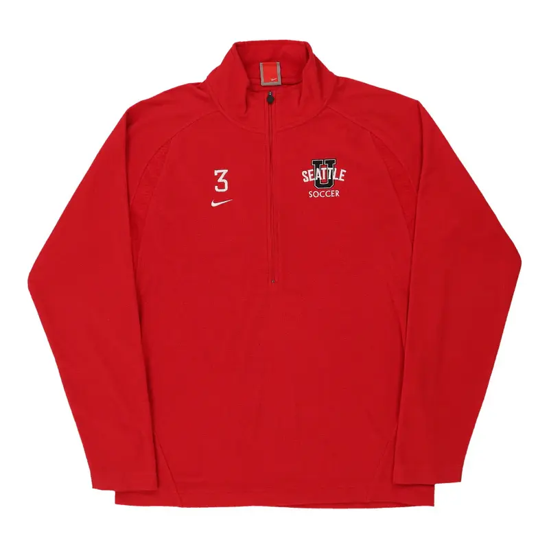 Seattle U Soccer Nike College 1/4 Zip - Medium Red Polyester