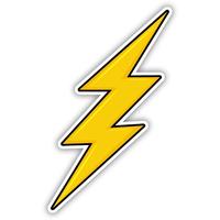 Thunder Sticker Vinyl 3 x 5 inches Chargers Football