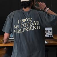 I Love My Cougar Girlfriend Shirt, Boyfriend Gift, I Love My Girlfriend Tee, I Heart My Cougar Shirt, Valentines Gift, for me...