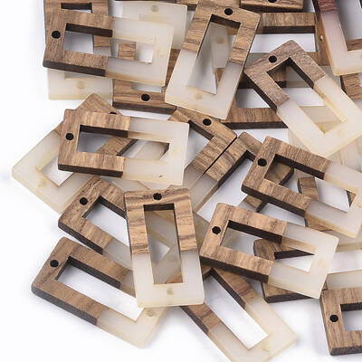 Resin & Walnut Wood Links connectors