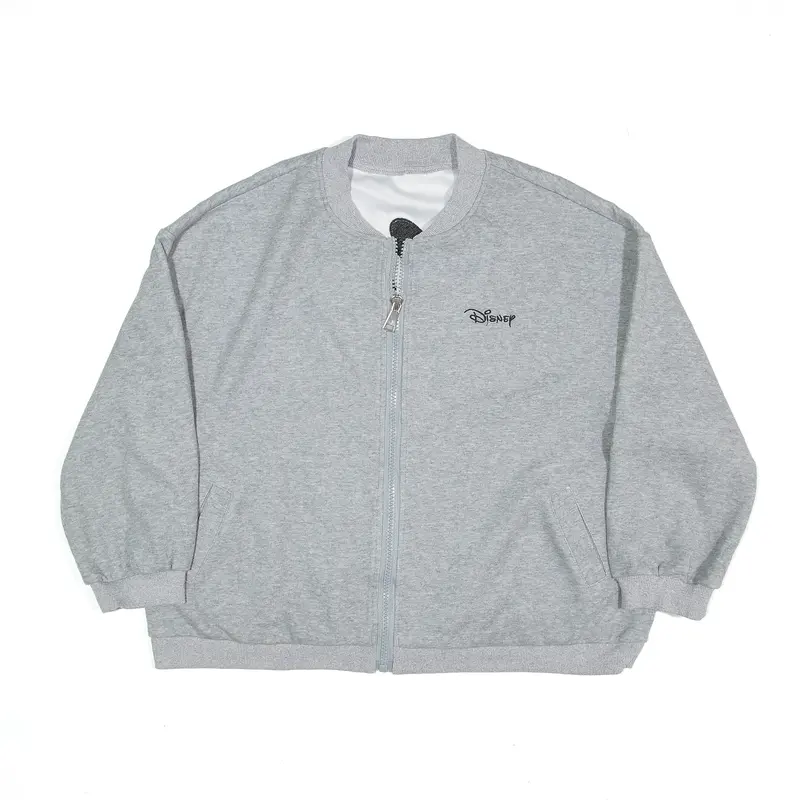 DISNEY Mickey Mouse Bomber Jacket Grey Womens M
