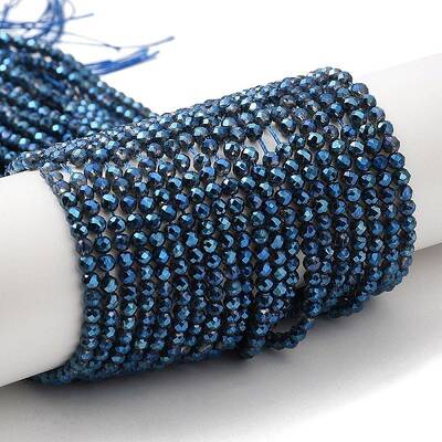 Electroplate Transparent Glass Beads Strands