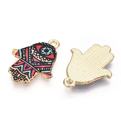 Printed Light Gold Tone Alloy Pendants