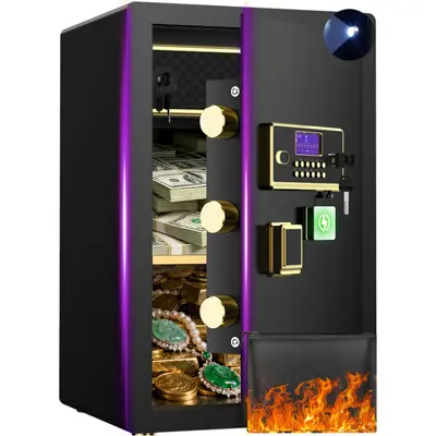 TNTANTS 2.0-5.3 Large Safe Box, Digital Keypad Home Security Safe With Smart Alarm System & Interior Safe Lock Box, for Valua...