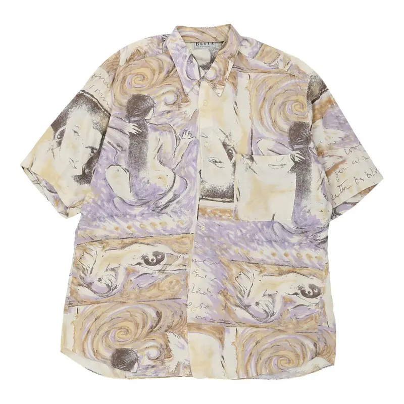Blitz Graphic Short Sleeve Shirt - XL Multicoloured Cotton Blend