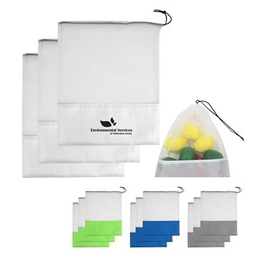 150 Custom 3 PC. Market Mesh Set With rPET Material - Recycled & ...