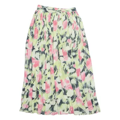 100%ZURICH Womens A-Line Skirt Green Midi Floral S