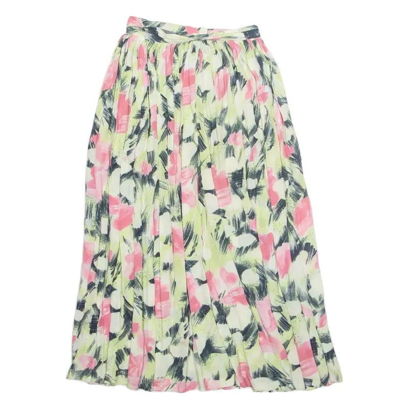 100%ZURICH Womens A-Line Skirt Green Midi Floral S