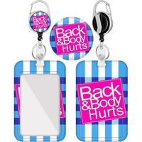 Retractable Badge Holder, 1 Count Cute ID Name Tag Work Badge Holder with Badge Reel, ID Name Tag Holder for Office Workers, ...
