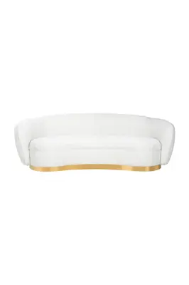 White Bouclé Tub Sofa | OROA Waylon