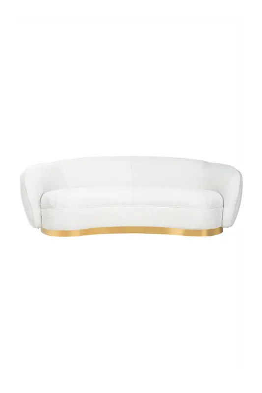 White Bouclé Tub Sofa | OROA Waylon