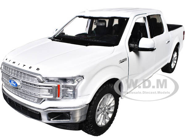 2019 Ford F-150 Limited Crew Cab Pickup Truck White 1/24-1/27 Diecast Model Car by Motormax