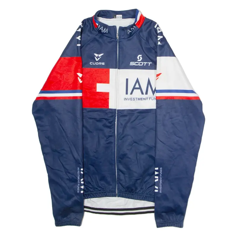 CUORE Cycling Mens Track Jacket Blue L