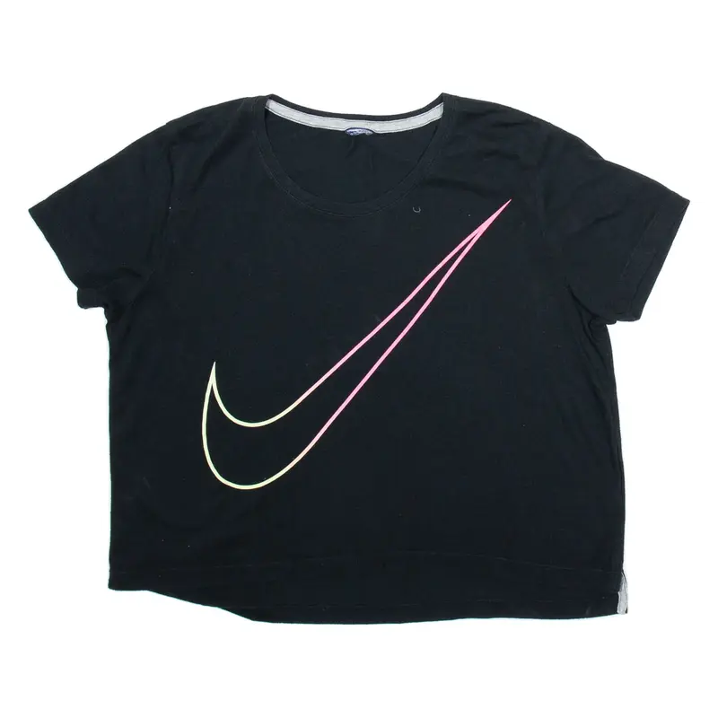 NIKE Crop Womens T-Shirt Black L