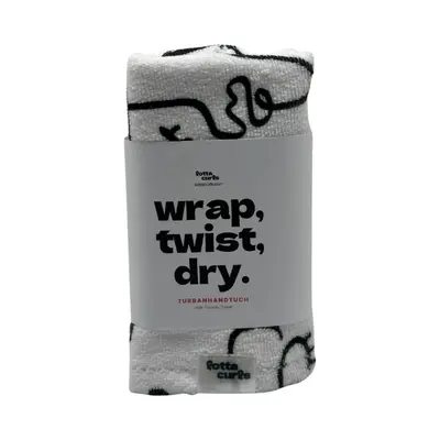 Lotta Hair Turban, Black/White