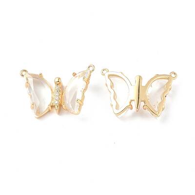 Brass Micro Pave Clear Cubic Zirconia Pendants