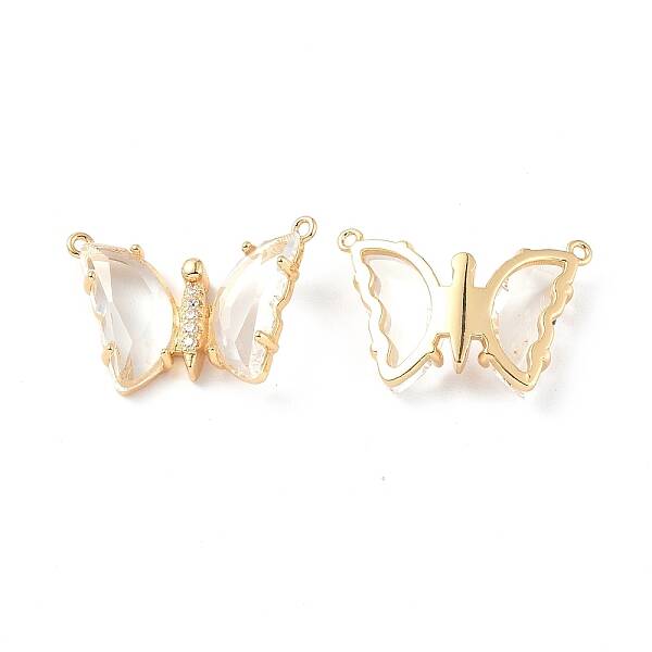 Brass Micro Pave Clear Cubic Zirconia Pendants