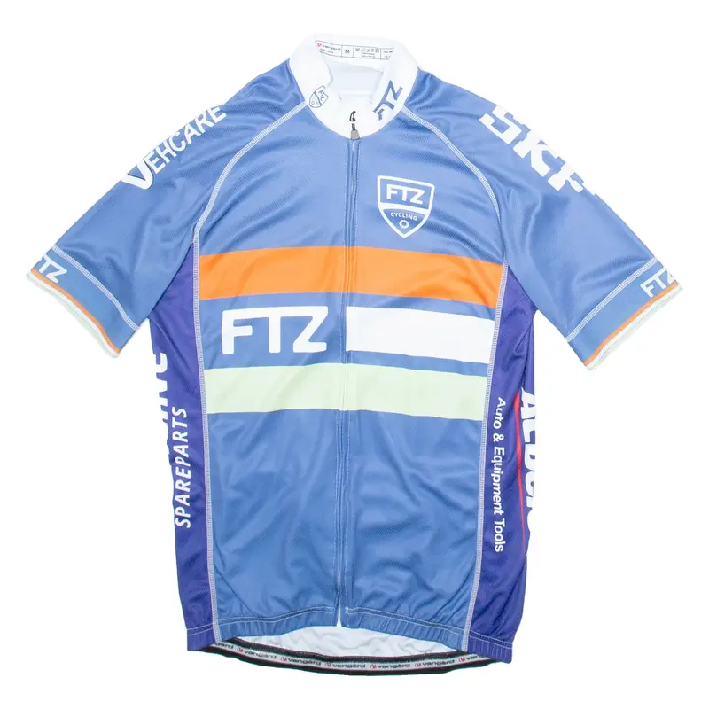 VANGUARD Full Zip Cycling Mens Jersey Blue M