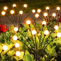 Solar Powered Firefly Light, 1 Count Waterproof Outdoor Garden Decoration Landscape Light, Lawn Light Suitable for Festive De...