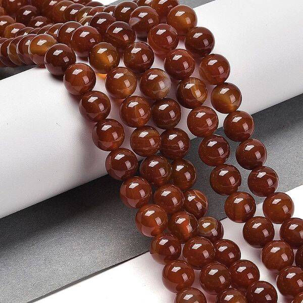 Natural Striped Agate/Banded Agate Beads Strands