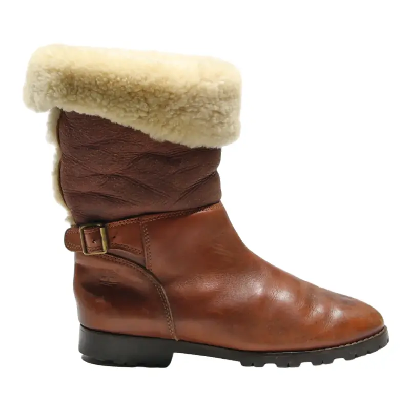 TIMBERLAND Snow Boots Brown Leather Womens UK 4