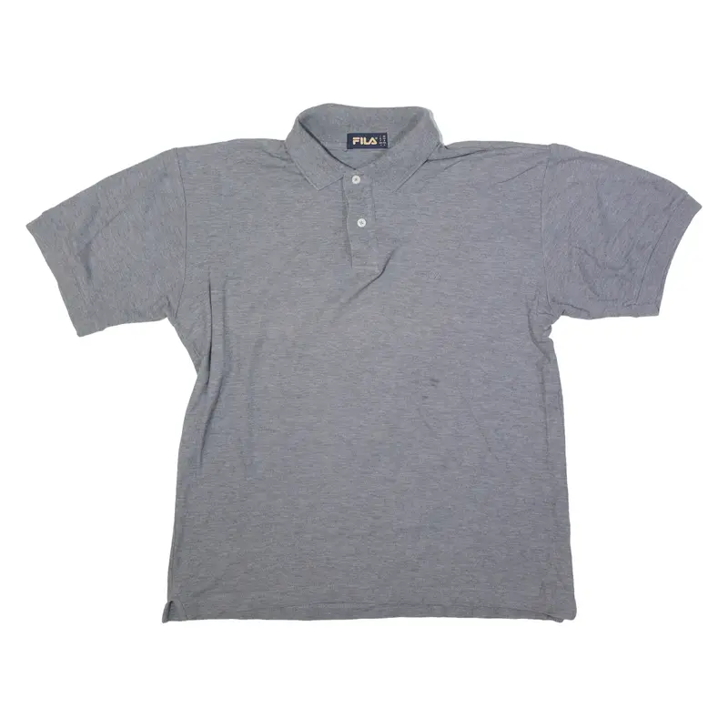 FILA Polo Shirt Grey Short Sleeve Mens M