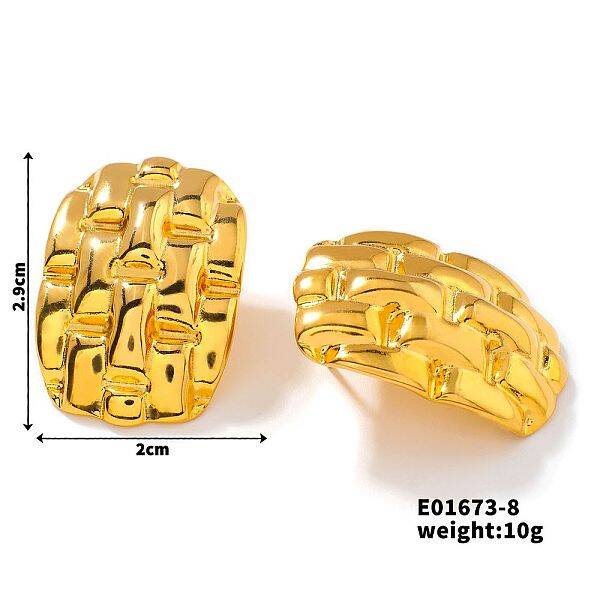 Fashionable Stainless Steel Stud Earrings