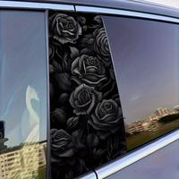 Rose Pattern Car Window Windshield Sticker, Self Adhesive Car Window Decal, Universal Car Exterior Decoration Accessories for...