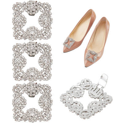 Alloy with Rhinestone Shoe Decorations