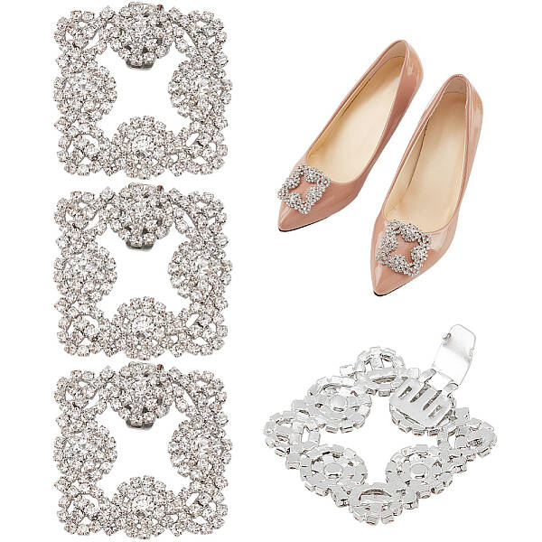 Alloy with Rhinestone Shoe Decorations