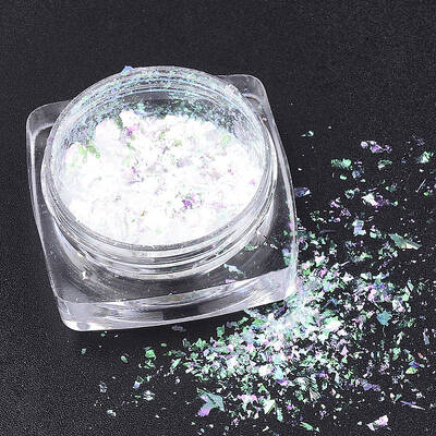 Holographic Chunky Glitter Nail Art Pigment Dust