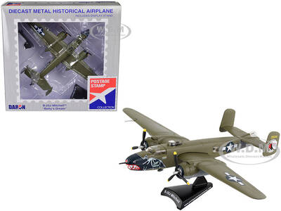 North American B-25J Mitchell Bomber Aircraft Betty's Dream United States Air Force 1/100 Diecast Model Airplane by Postage...