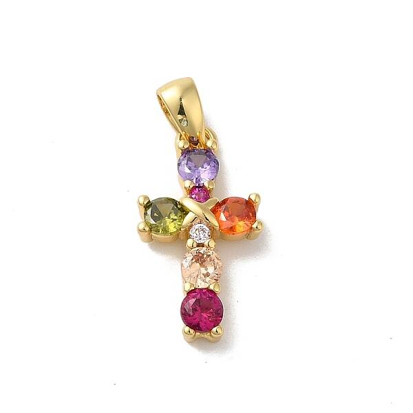 Rack Plating Brass Cubic Zirconia Pendants
