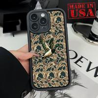 Case for iPhone 16 Pro Max 15 Plus 14 13 12 11 XS XR Camo Wildlife Anti-Scratch Shockproof Soft Silicone Protective Cover
