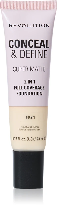 Makeup Revolution Conceal & Define Mattifying Foundation Color F0.2N 23 ml