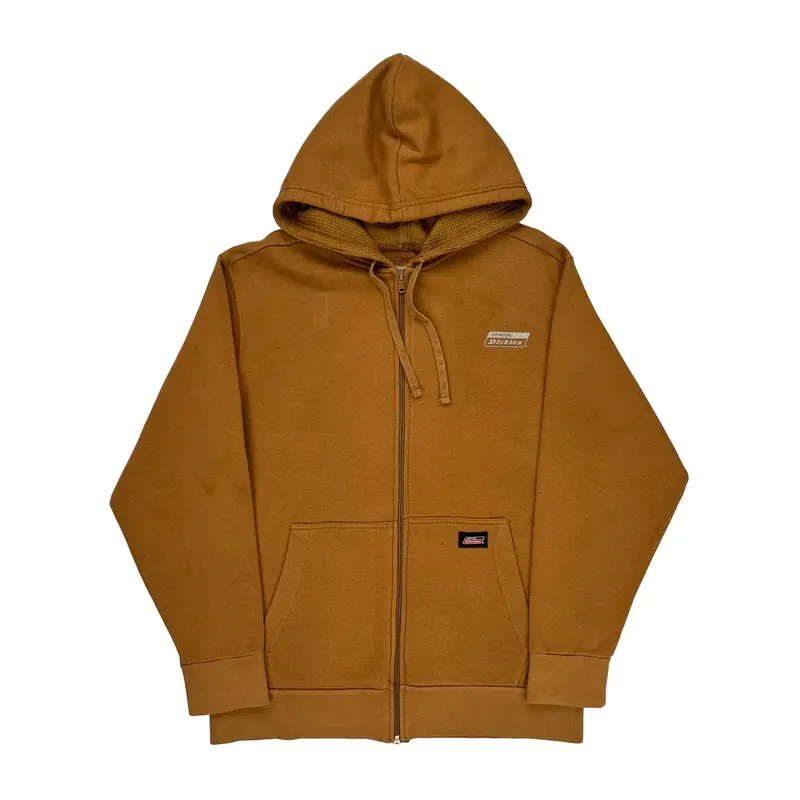 Dickies Zip Up - Medium Brown Cotton Blend