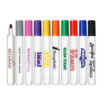 300 Custom Bullet Tip Dry Erase Marker - USA Made - Non-Toxic