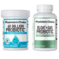 Physician's Choice Digestive Wellness Bundle: Bloat & Gas Probiotic 30ct + 60 Billion Probiotic 30ct - Gut Health Support + G...