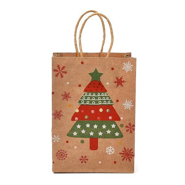 Christmas Theme Rectangle Paper Bags