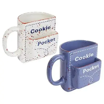 Emryn House Cookie Pocket Mugs Set of 2 with Gift Box