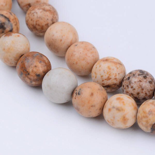 Natural Picture Jasper Beads Strands