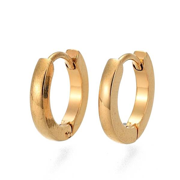 304 Stainless Steel Huggie Hoop Earrings