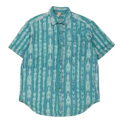 Hi-Kem Short Sleeve Shirt - XL Blue Cotton