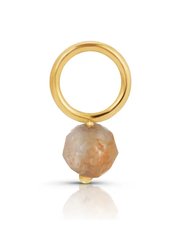 14K Fine One Love Birthstone Charms | Month/Gemstone: November - Topaz | Metal Color: Solid Gold