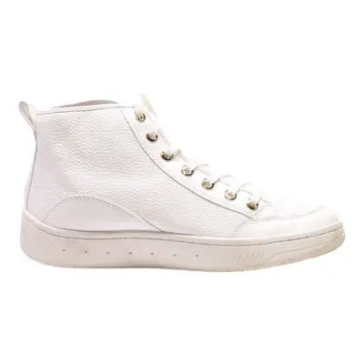 MICHAEL KORS High Top Trainers White Leather Womens UK 6